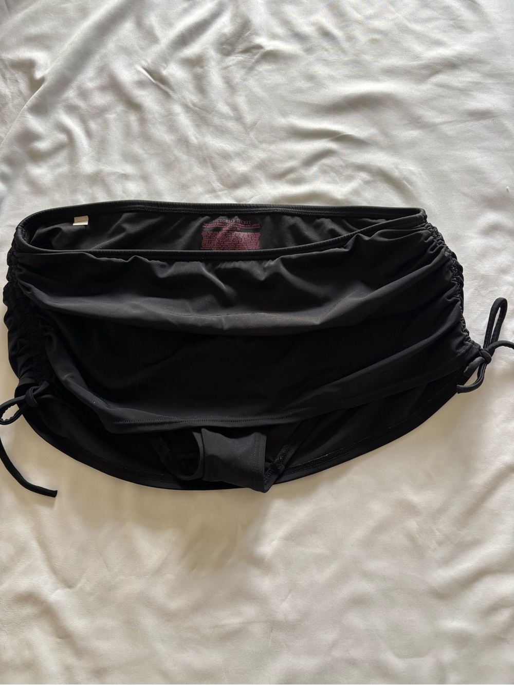 Victoria's Secret Black Swim Skirt with Subtle Ruching